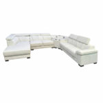 Sofá Modular de Couro Branco
