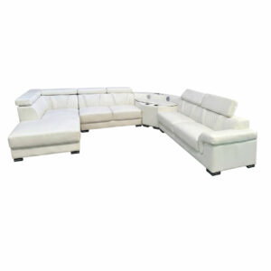 Sofá Modular de Couro Branco