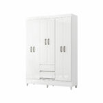 Guarda-Roupa de Casal Moderno com 6 Portas e 2 Gavetas