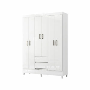 Guarda-Roupa de Casal Moderno com 6 Portas e 2 Gavetas