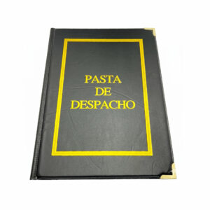Pasta de Despacho em Cabedal Preto A4