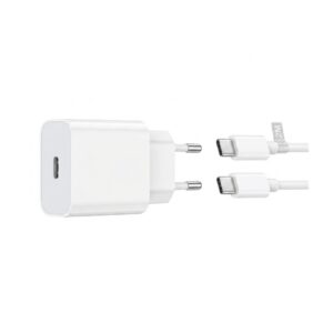 Carregador iPhone 15 Pro USB com Adaptador de Energia