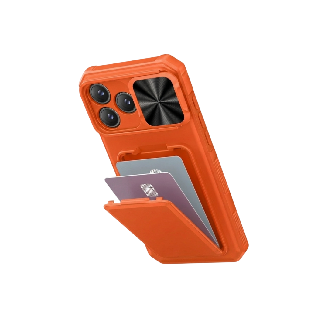 CAPA IPHONE 17 PRO MAXRIMBAXPORTABLE CARD PACKCOR LARANJA cc