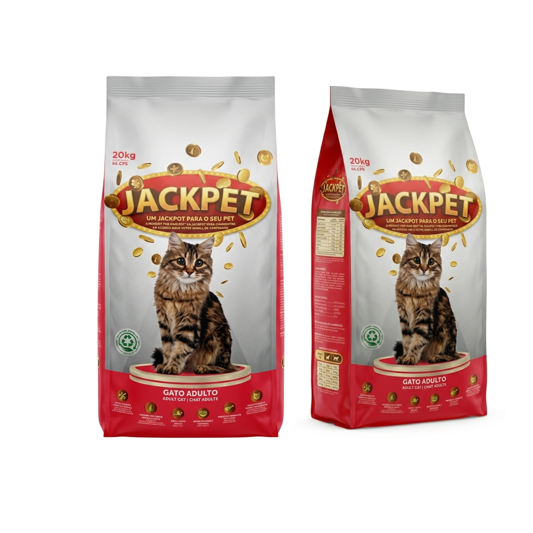 Ração gato adulto jackpet 20kg c