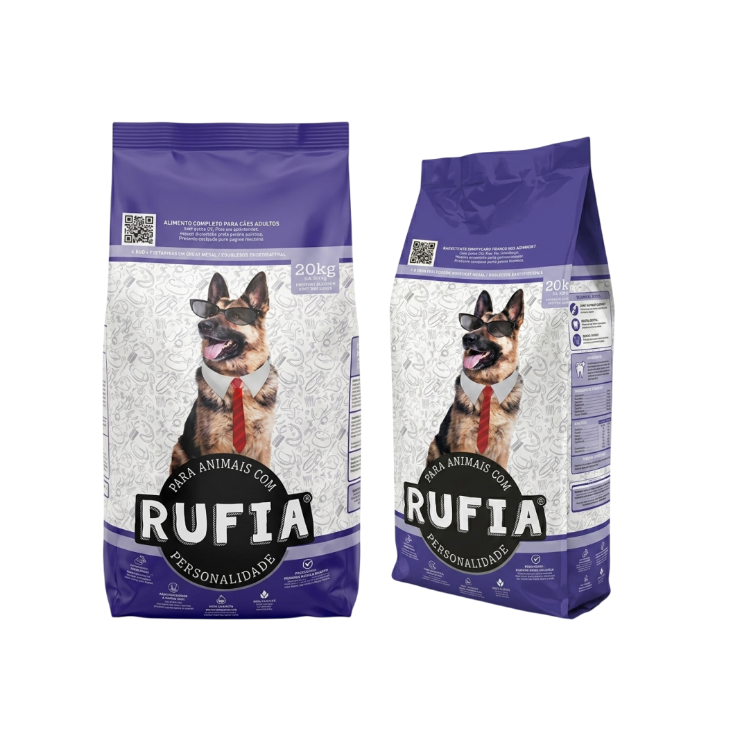 Ração para cão alta energia rufia 20kg c