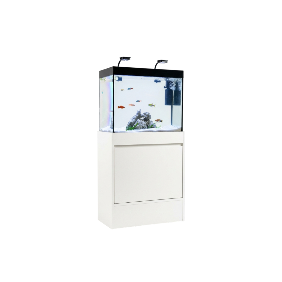 AQUÁRIO DECORATIVO COM FILTRO E LED 90L 2